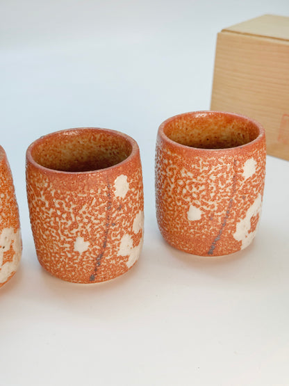TB275 - Shino-yaki yunomi tea cups 志野焼