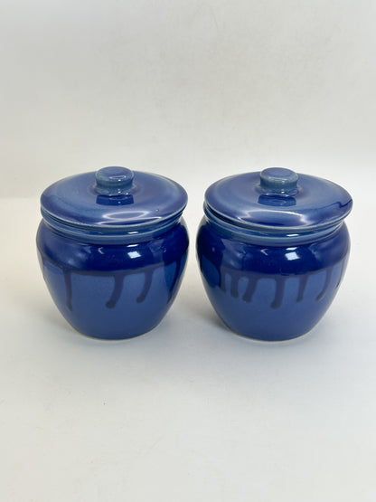 TB433 - Mino-yaki lidded small jars 美濃焼