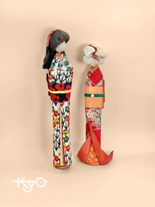 FT168 - Pair of vintage Anesama Ningyō Dolls 姉様人形