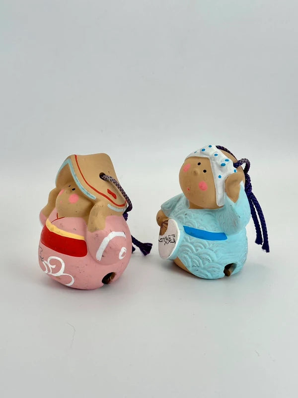 CB029 - Awa Odori Clay bell ornament Dorei 阿波おどり