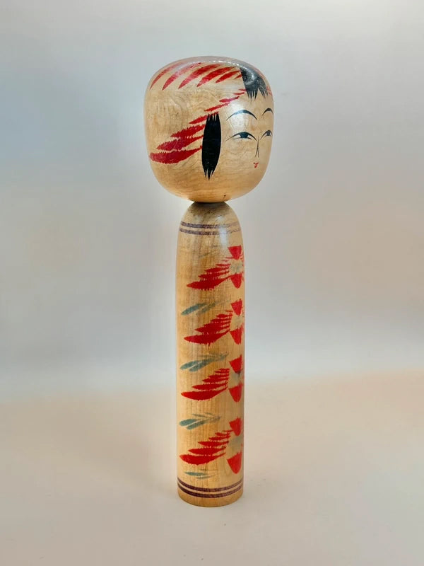 K25041 - Kokeshi Togatta traditionnel par Nobuo Agatsuma 我妻信雄