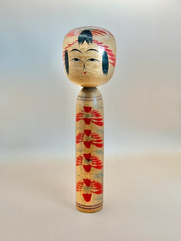 K25041 - Kokeshi Togatta traditionnel par Nobuo Agatsuma 我妻信雄