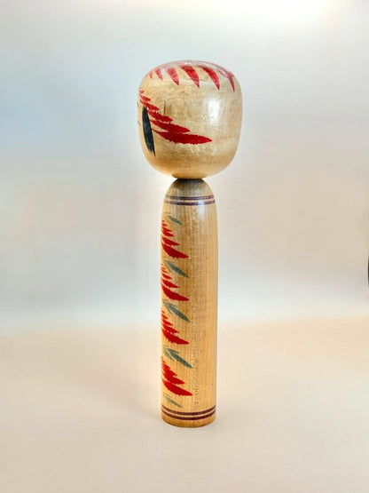 K25041 - Kokeshi Togatta traditionnel par Nobuo Agatsuma 我妻信雄