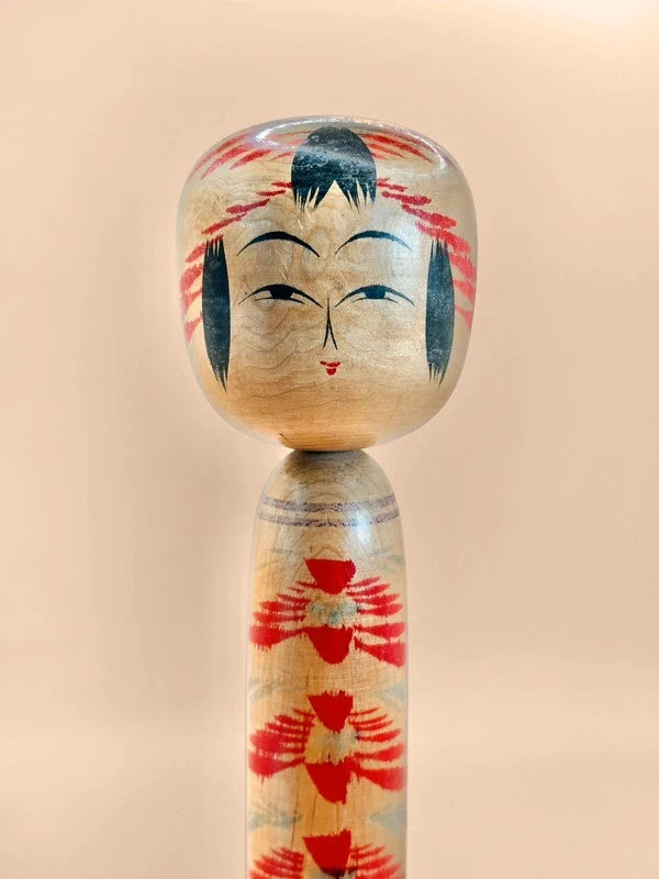 K25041 - Kokeshi Togatta traditionnel par Nobuo Agatsuma 我妻信雄