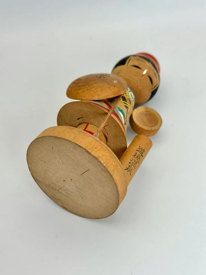 K15062 - Vintage Dōgo Onsen omiyage kokeshi 娘巡礼人形