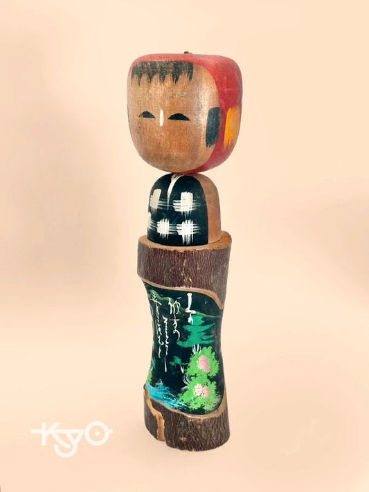 K25021 - Vintage Apple-Head Kokeshi Doll