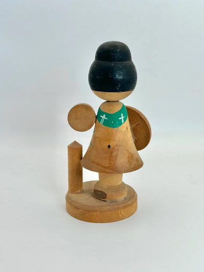 K15062 - Vintage Dōgo Onsen omiyage kokeshi 娘巡礼人形