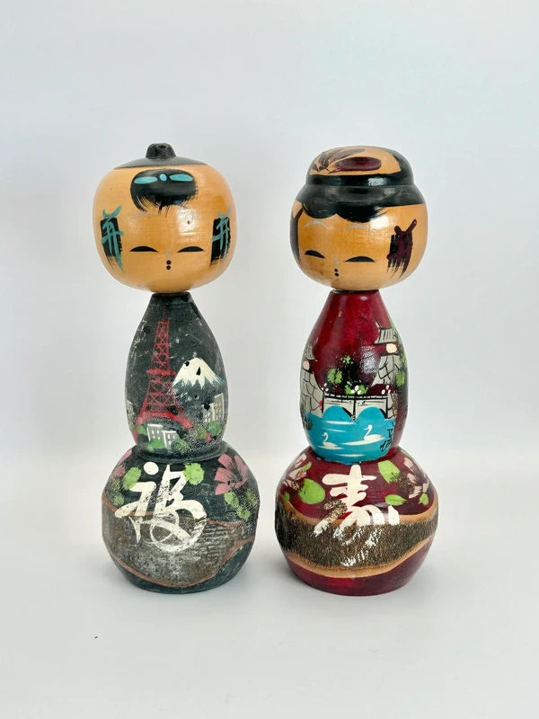 K20077 - Ensemble de poupées kokeshi de Tokyo︱Tour de Tokyo 東京