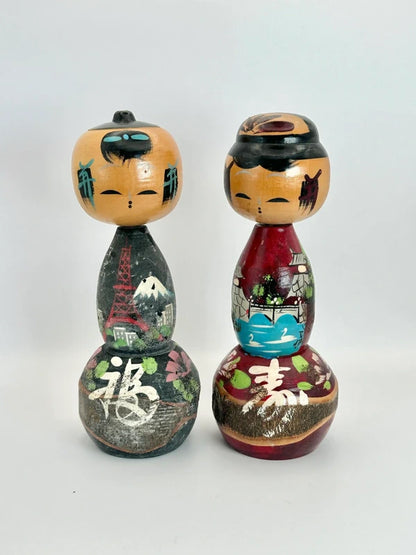 K20077 - Ensemble de poupées kokeshi de Tokyo︱Tour de Tokyo 東京