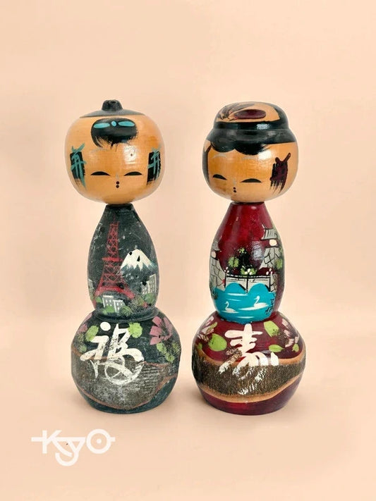 K20077 - Tokyo kokeshi doll set︱Tokyo Tower 東京