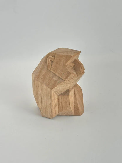 FT114 - Wood Carving Zodiac Monkey 伊勢神宮 干支一刀彫