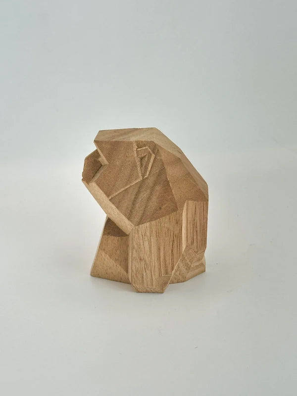 FT114 - Wood Carving Zodiac Monkey 伊勢神宮 干支一刀彫