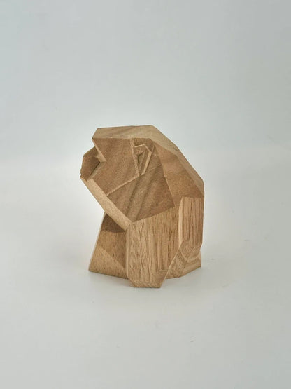 FT114 - Wood Carving Zodiac Monkey 伊勢神宮 干支一刀彫