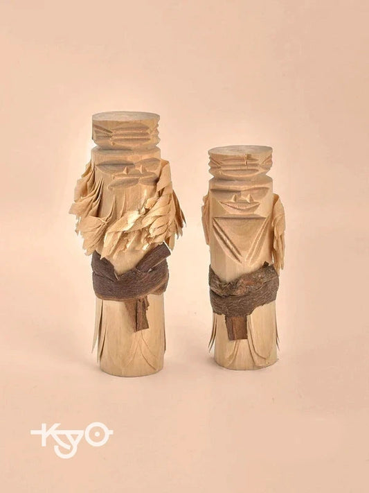 K10112 - Ainu wooden doll by Imakichi Akibe 秋辺今吉