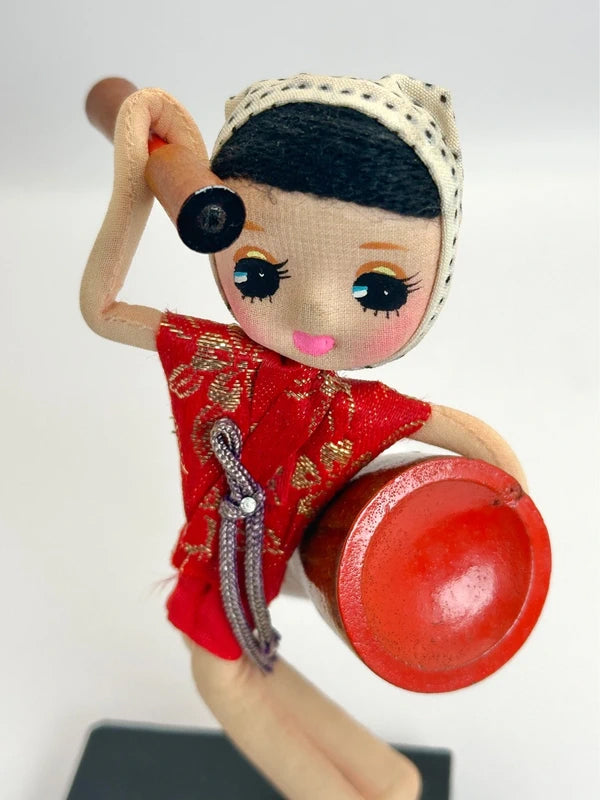 FT85 - Vintage Folktoy doll︱Hietsuki Odori ひえつき踊り
