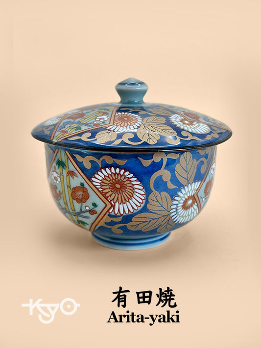 TB72 - Arita-yaki Bamboo Cup with lid 有田焼