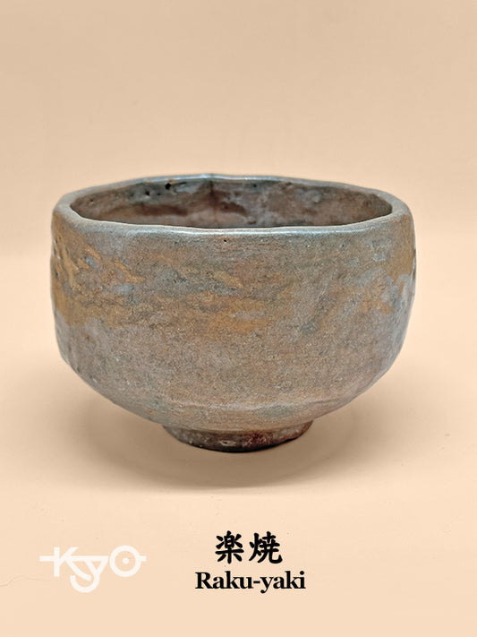 TC17 - Raku-yaki Matcha Bowl 楽焼 茶碗 – Grey Coral Glaze