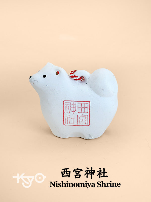 CB091 - Dog Dorei Clay Bell – Nishinomiya Shrine 西宮神社
