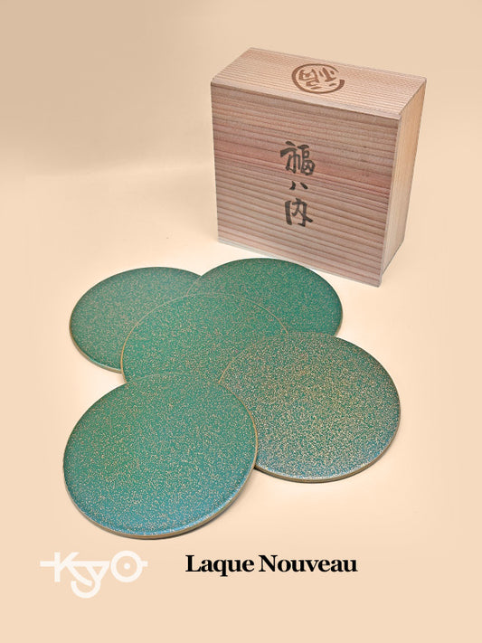 TB35 - Japan Laque Nouveau Cup Coaster Set