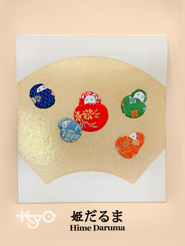 SHP276 - Shikishi de Hime Daruma (princesa daruma) de Nishijin-ori