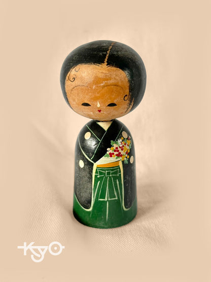 poupée japonaise vintage bobble kokeshi sosaku