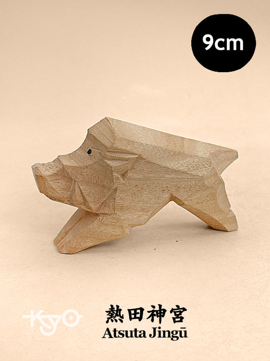 FT461 - Wood Carving Zodiac Boar Atsuta Jingū 熱田神宮