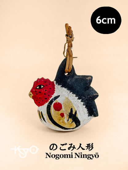 CB287 - Dorei Clay Bell of Rooster Nogomi Ningyō のごみ人形
