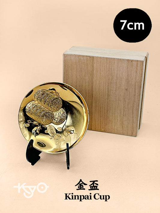 TB229 - Copa ceremonial Kinpai con baño de oro 24K 金盃