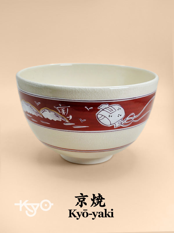 TC27 - Kyō-yaki Matcha Bowl Chawan by Hōsen 宝泉