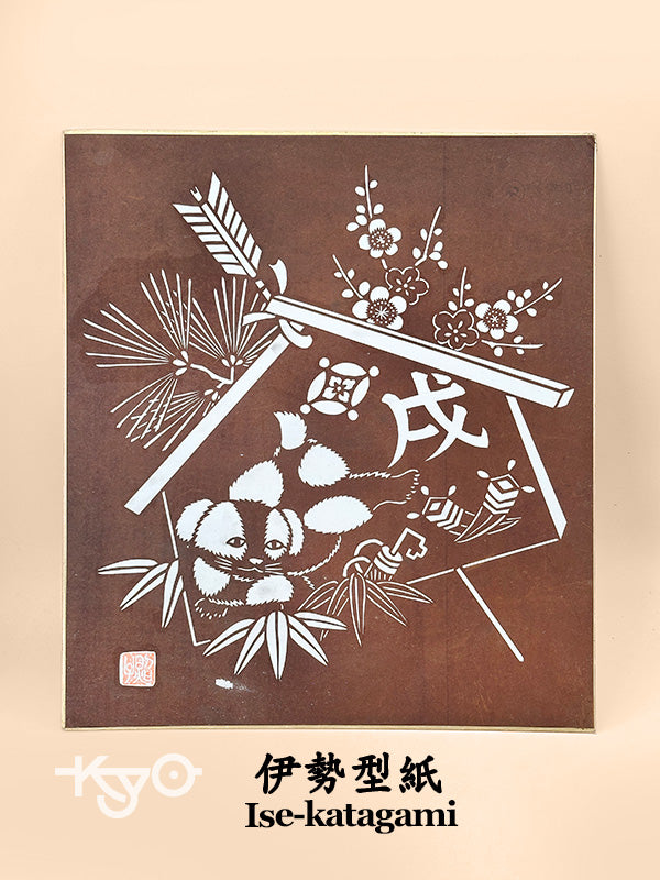 SHP273 - Obra de arte Shikishi Ise-katagami 伊勢型紙