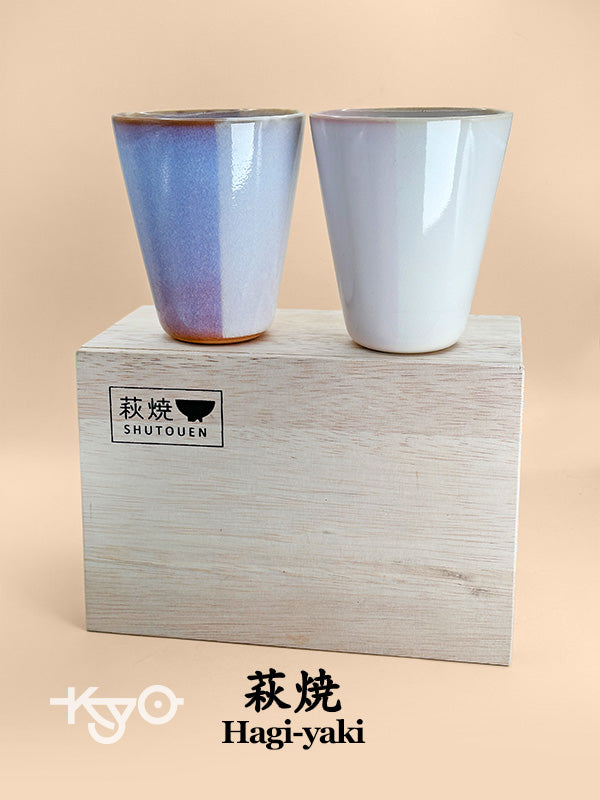 TB169 - Hagi-yaki Tea cup set by Shutōen 萩焼