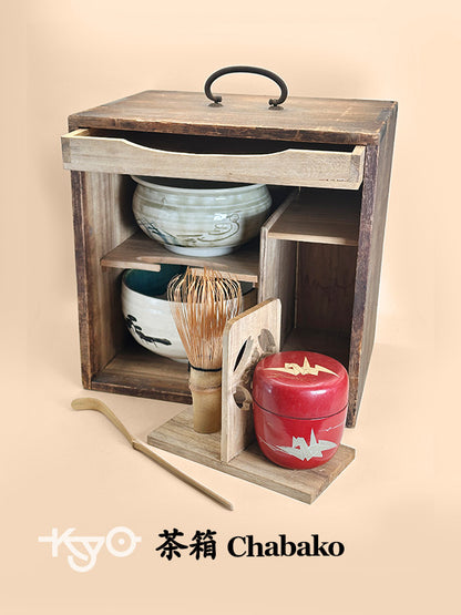TC65 - Japanese Matcha Tea Ceremony Set – 茶箱 (Chabako) Complete Tea Utensil Set