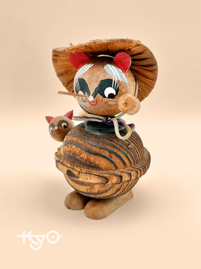 FT13 - Tanuki raccoon wooden doll
