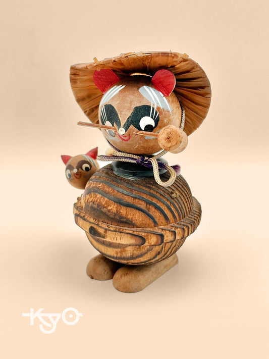 FT13 - Tanuki raccoon wooden doll