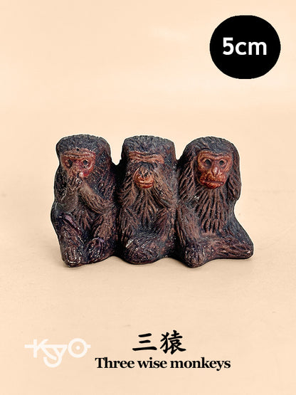 FT338 - Artesanía popular de los tres monos sabios 三猿