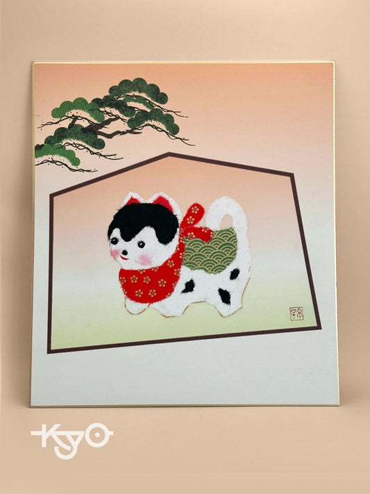 carte japonaise vintage Carte Chigiri-e shikishi