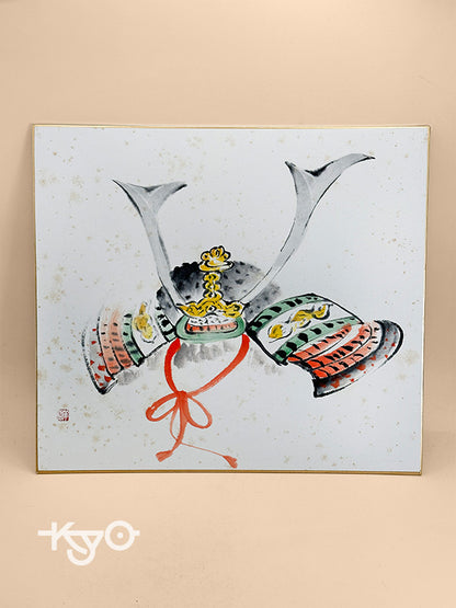 SHP195 - Shikishi artwork – Kabuto by Yōshō 洋昭