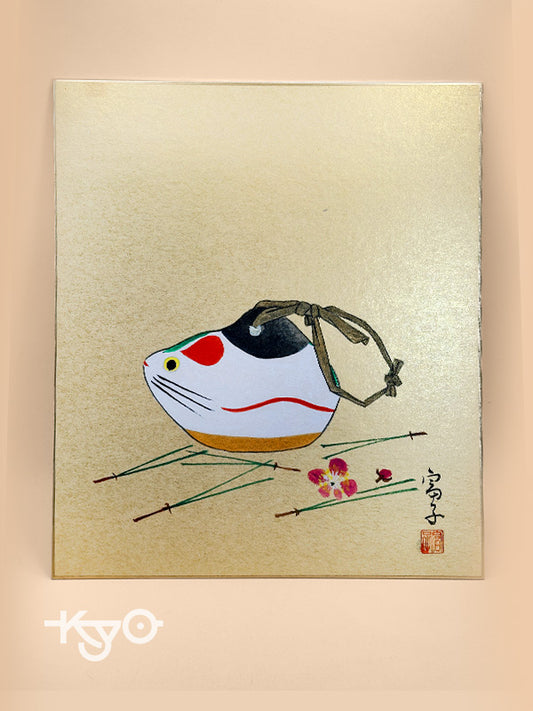 SHP223 - Shikishi pintado a mano de Nogomi Ningyō (muñeca Nogomi)