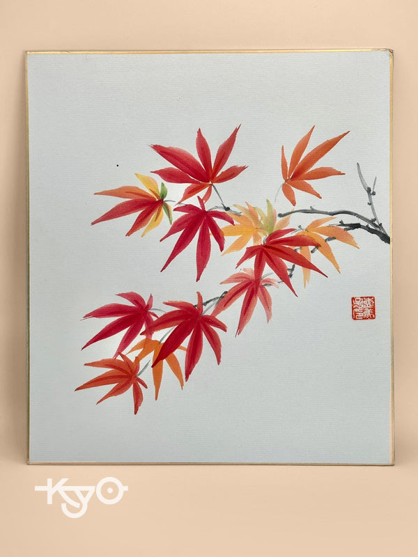 Carte d'illustration originale shikishi Maple