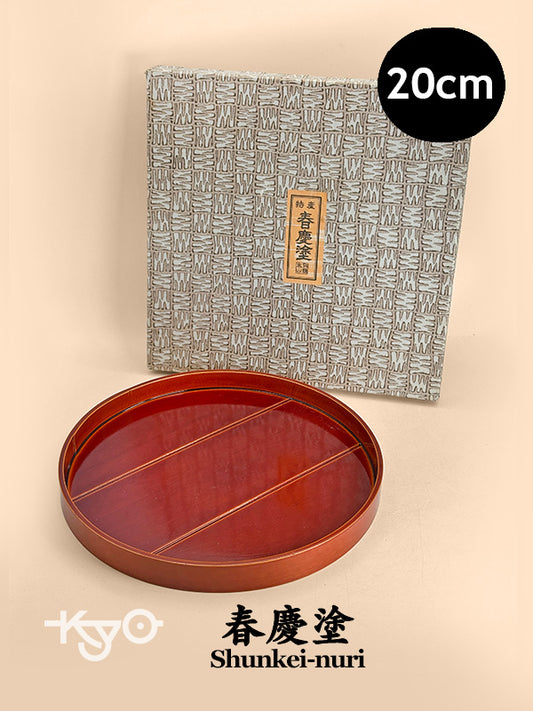 TB267 - Vintage Hida Shunkei Lacquer Ware Tray 春慶塗